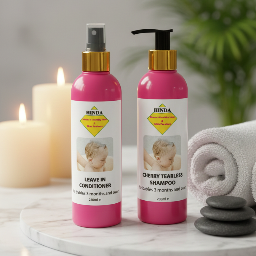 Hinda's Baby Girl Leave in conditioner & Shampoo bundle 250ml x 2