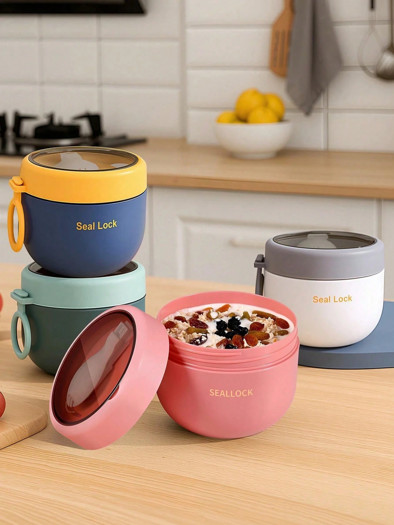 Portable Oat Yogurt Breakfast Cup With Spoon