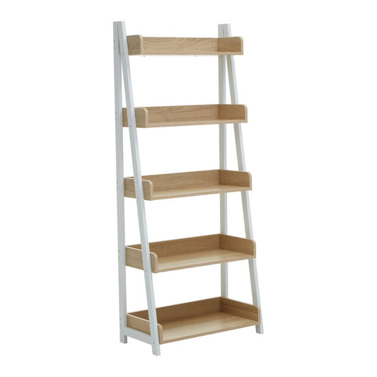 Wholesale Bradbury Five Tier Natural Oak Shelf Unit