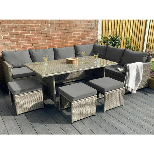 Wholesale The Knutsford 9 Seat Corner Rattan Dining Set