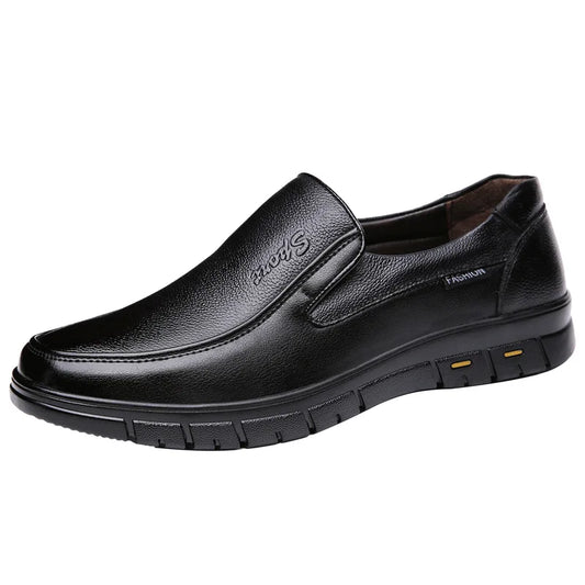 2027 NEW KJ PU Out Sole Black Brown Men's Dress Shoes Genuine Cow Leather Oxford Business Casual Shoes for Men