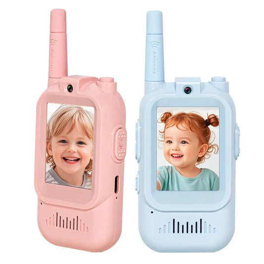 New Arrival Kids Video Walkie Talkie Two Way Radio 1500FT Range Voice for Children 3-12 Years Old's Christmas Birthday Outdoor