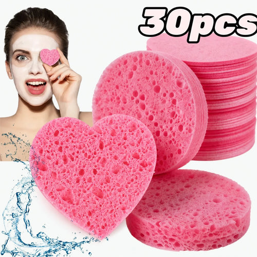 10/30pcs Compressed Facial Sponges SPA Face Cleaning Sponge Makeup Removal Exfoliating Pads for Cosmetologists Skin Massage Tool