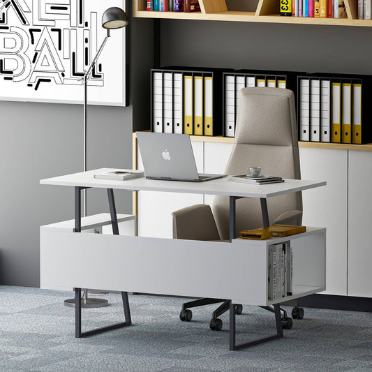 Wholesale P&W Study Desk with Shelves Computer Laptop Desk